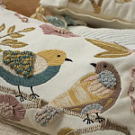 Чехол на подушку с кисточками и вышивкой птиц Ethnic mix Birds Rect варинант исполнения - 7 | Loft Concept в Брянске