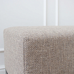 Банкетка из массива бука с бежевой обивкой из рогожки на 4-х ножках черного цвета Fjord варинант исполнения - 3 | Loft Concept в Брянске