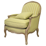 Кресло Ava Classical Armchair green striped flax варинант исполнения - 3 | Loft Concept в Брянске