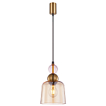 Подвесной светильник со стеклянным плафоном янтарного цвета Prestige варинант исполнения - 2 | Loft Concept в Брянске