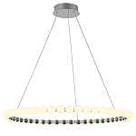 Люстра светодиодная кольцевая с круглыми плафонами белого цвета PEARLS Suspension 80 варинант исполнения - 2 | Loft Concept в Брянске