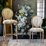 Барный стул из массива бука светло-зеленый с растительным орнаментом Raffael Angel Green Bar stool варинант исполнения - 8 | Loft Concept в Брянске