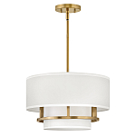 Потолочный светильник с двухслойным белым текстильным абажуром Hinkley варинант исполнения - 15 | Loft Concept в Брянске