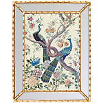 Постер в зеркальной раме в стиле шинуазри Chinoiserie Imperial Garden Peacocks on a Tree Poster варинант исполнения - 1 | Loft Concept в Брянске