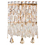 Люстра круглая с хрустальными подвесками на золотистом каркасе Roul Crystal Light варинант исполнения - 10 | Loft Concept в Брянске