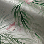 Обои ручная роспись Silk Tree Colourway SC-92 on Crackled Silver on Shell Pink metallic silk варинант исполнения - 1 | Loft Concept в Брянске