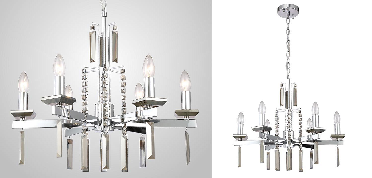 Люстра Vivien Crystal Chrome Chandelier 6 Люстра Vivien Crystal Chrome Chandelier 6 - Loft-Concept в Брянске