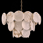 Люстра трехъярусная с подвесками из округлых элементов Cryptocrystalline Stone варинант исполнения - 1 | Loft Concept в Брянске