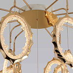 Потолочный светильник светодиодный с золотистым каркасом Ring of Fire варинант исполнения - 2 | Loft Concept в Брянске