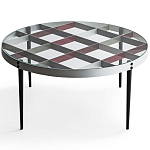 Дизайнерский круглый кофейный стол со стеклянной столешницей Gio Ponti D.555.1 Coffee Table варинант исполнения - 1 | Loft Concept в Брянске