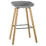 Барный стул на ножках из натурального дерева Boras Grey варинант исполнения - 1 | Loft Concept в Брянске