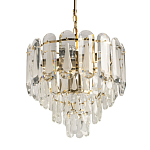 Люстра многоярусная с овальными прозрачными подвесками 36 см Harmonica варинант исполнения - 1 | Loft Concept в Брянске