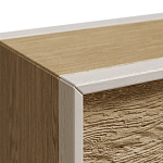 Тумба 2 ящика с подсветкой на рельефном фасаде Warm Industrial варинант исполнения - 9 | Loft Concept в Брянске