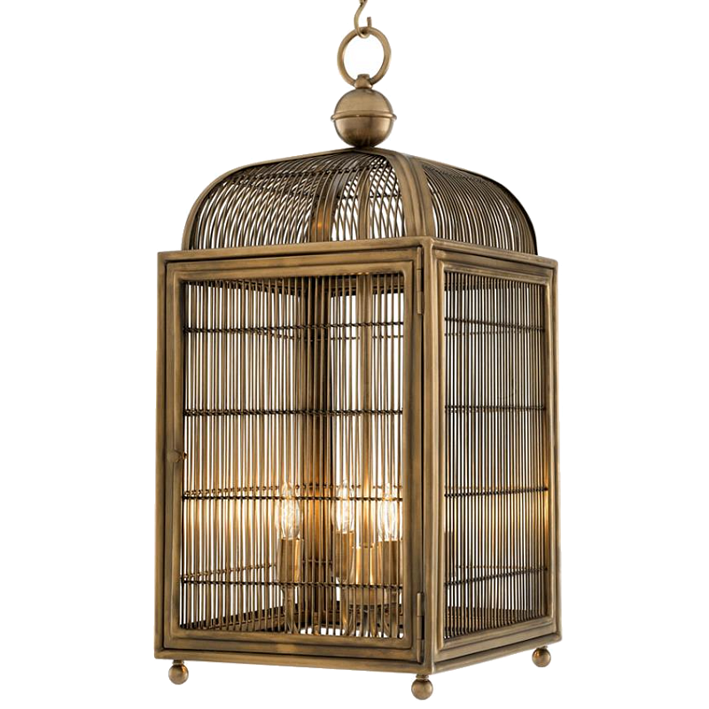 Люстра Lantern Falcon Латунь Античная полированная Люстра Lantern Falcon Латунь Античная полированная в Брянске | Loft Concept