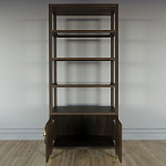 Стеллаж со стеклянными полками Elsa Dreams Walnut варинант исполнения - 4 | Loft Concept в Брянске