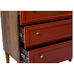 Комод красный из массива бука с 3-мя ящиками Wenge Light варинант исполнения - 5 | Loft Concept в Брянске