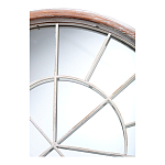 Зеркало-окно настенное в венецианском стиле с деревянной рамой бежевого цвета Venetian Smooth варинант исполнения - 2 | Loft Concept в Брянске