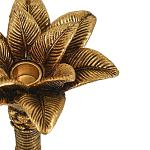 Подсвечник в форме пальмы с резными листьями и текстурным основанием Golden palm leaves варинант исполнения - 3 | Loft Concept в Брянске