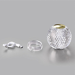 Настольная лампа с прозрачным шарообразным плафоном на цилиндрической подставке Crystal Globule варинант исполнения - 3 | Loft Concept в Брянске