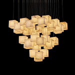 Люстра подвесная с квадратными плафонами из натурального камня Glowing Spheres варинант исполнения - 6 | Loft Concept в Брянске