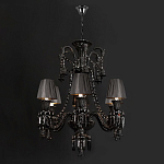 Люстра подвесная с плиссированными абажурами и множеством подвесок черного цвета Диаметр 62 см Lustre Reverie варинант исполнения - 2 | Loft Concept в Брянске