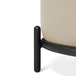 Банкетка овальная бежевый велюр на 4-х металлических ножках черного цвета SANJAY варинант исполнения - 4 | Loft Concept в Брянске