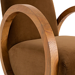 Кресло с круглыми деревянными подлокотниками Modesto Chair варинант исполнения - 5 | Loft Concept в Брянске