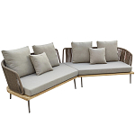 Диван садовый угловой Counter серый варинант исполнения - 1 | Loft Concept в Брянске