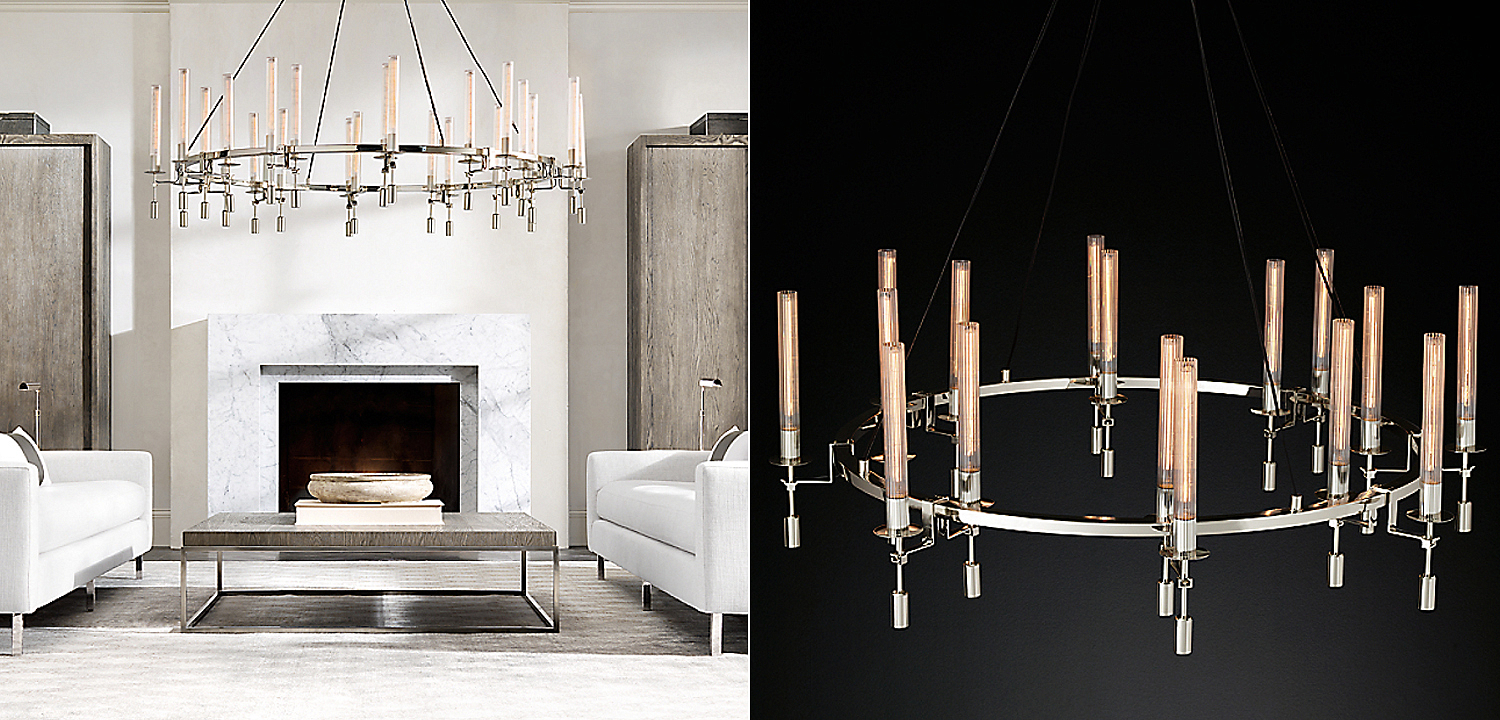 Люстра Restoration Hardware Fontanelle Chandelier nickel Люстра Restoration Hardware Fontanelle Chandelier nickel - Loft-Concept в Брянске