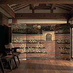 Обои ручная роспись The Art of Learning and Steps for the Flowers by Teo Yang Special Colourway on purple painted Xuan paper варинант исполнения - 1 | Loft Concept в Брянске