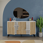 Комод с 3-мя дверцами и выдвижным ящиком цвета светлый дуб SPARK CONSOLE WHITE варинант исполнения - 2 | Loft Concept в Брянске