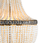 Люстра каплевидной формы декорированная нитями стеклянных бусин молочного цвета Bead threads варинант исполнения - 1 | Loft Concept в Брянске