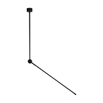 Потолочный светильник черного цвета с поворотным вытянутым плафоном Trumpet tube варинант исполнения - 1 | Loft Concept в Брянске