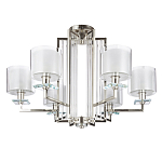 Люстра с 6-ю цилиндрическими плафонами из стекла Laurent варинант исполнения - 3 | Loft Concept в Брянске