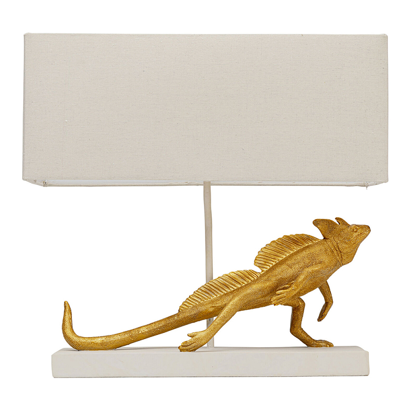 Настольная лампа Золотая Игуана Бежевый Золотой в Брянске | Loft Concept 