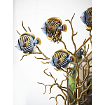 Ваза зеленая с бронзовыми ветвями и фарфоровыми рыбками Eden Garden варинант исполнения - 2 | Loft Concept в Брянске