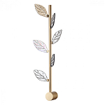 Бра с золотистой вертикальной трубкой и декоративными прозрачными листьями из стекла Sylva  варинант исполнения - 1 | Loft Concept в Брянске