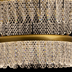 Люстра двухъярусная с золотого цвета и прозрачными подвесками Pettico варинант исполнения - 5 | Loft Concept в Брянске