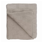 Плед из хлопка рельефной вязки бежево-серого цвета Waffle Comfort варинант исполнения - 1 | Loft Concept в Брянске