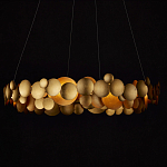 Люстра круглая из многослойных золотых дисков Metal Disc Chandelier варинант исполнения - 6 | Loft Concept в Брянске