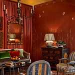 Обои с вышивкой ручной работы Ceres Original colourway on wool sateen варинант исполнения - 2 | Loft Concept в Брянске