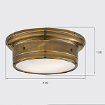 Потолочный светильник круглый цвета состаренная латунь Modern Simple Ceiling Light варинант исполнения - 5 | Loft Concept в Брянске