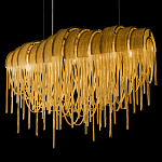 Люстра подвесная с металлическими цепочками и изогнутыми металлическими дугами 72 см Atlantis Chain варинант исполнения - 19 | Loft Concept в Брянске