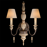 Бра с двумя конусовидными белыми тканевыми абажурами Terrain варинант исполнения - 2 | Loft Concept в Брянске