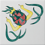 Плитка дизайнерская Драконий фрукт варинант исполнения - 2 | Loft Concept в Брянске