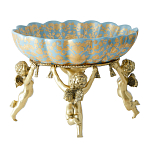 Чаша с орнаментом на бронзовых ножках в виде ангелов Eden Garden варинант исполнения - 1 | Loft Concept в Брянске