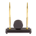 Часы настольные с двумя ручками из натурального камня Stone Clock варинант исполнения - 7 | Loft Concept в Брянске