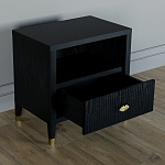 Прикроватная тумбочка с полкой Elsa Dreams Black варинант исполнения - 2 | Loft Concept в Брянске