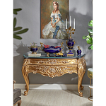 Подсвечник из темно-синего фарфора с бронзовыми элементами и цветами Eden Garden варинант исполнения - 3 | Loft Concept в Брянске