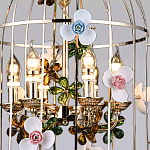 Люстра в виде клетки с цветами Flower Cell варинант исполнения - 2 | Loft Concept в Брянске